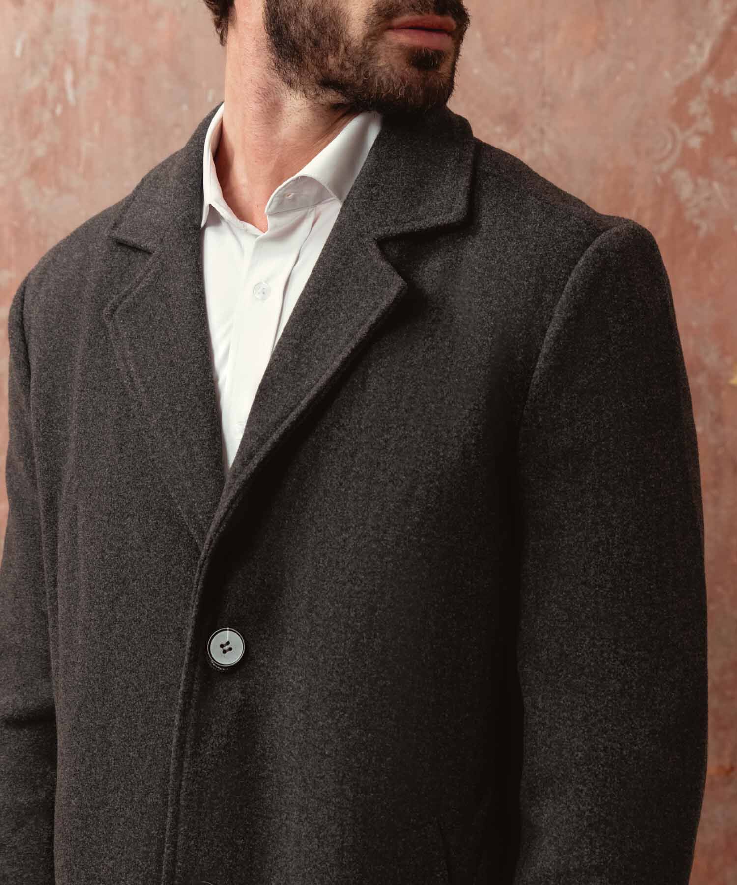 Abrigo Unicolor Con Solapas 