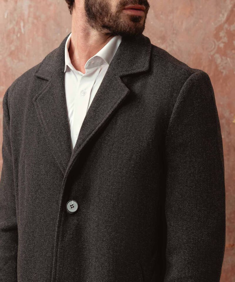 Abrigo Unicolor Con Solapas 