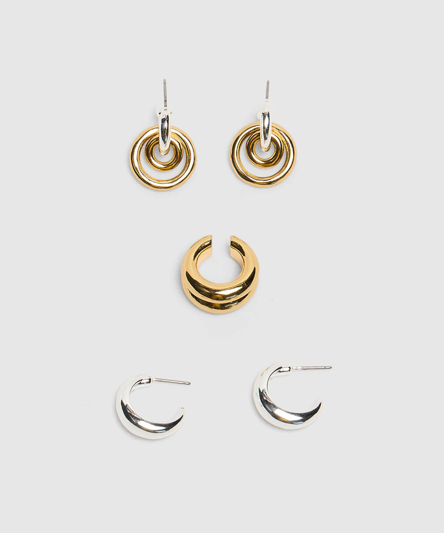 Set X3 Aretes Y Ear Cuff Mujer
