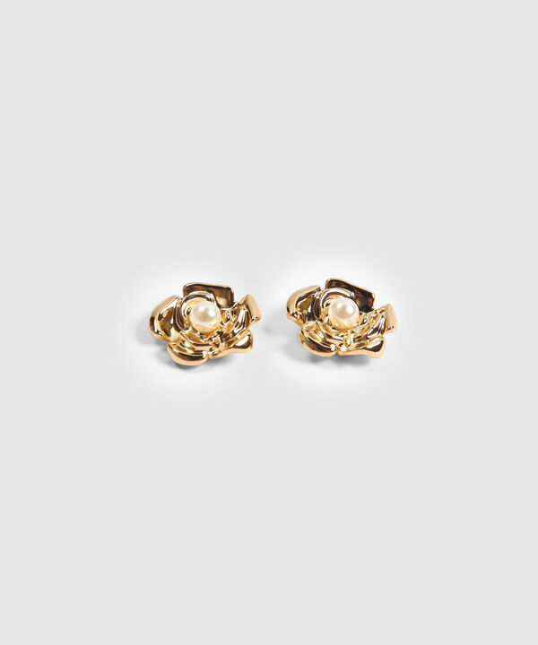 Aretes Forma de Flor Dorados image number null