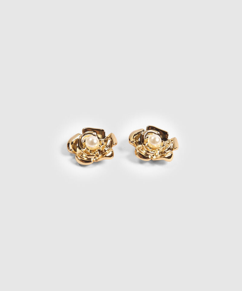 Aretes Forma de Flor Dorados