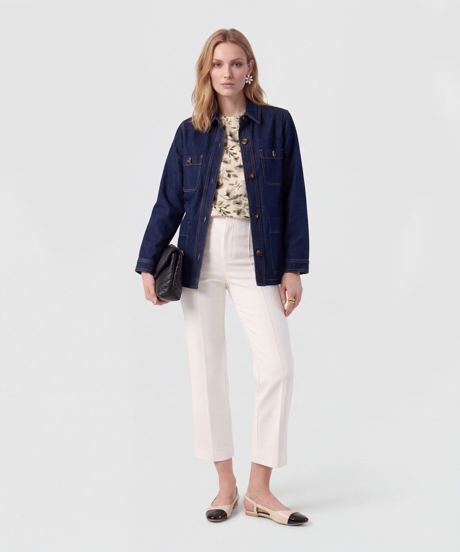 Camiseta Cuello Redondo De Silueta Recta Mujer