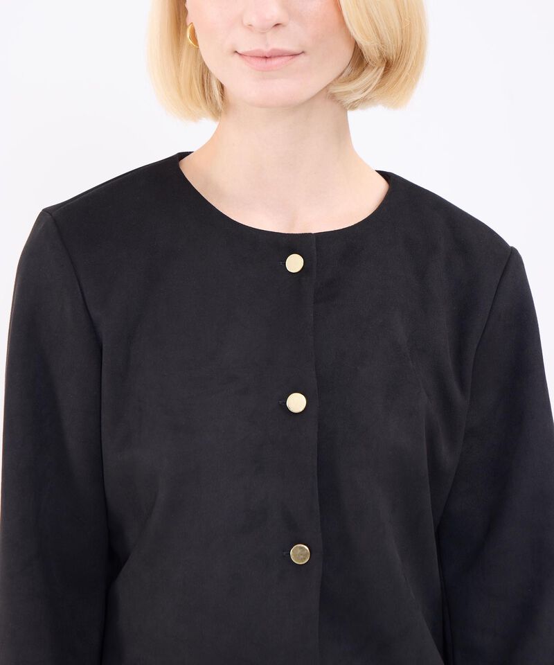 Chaqueta Unicolor Para Mujer