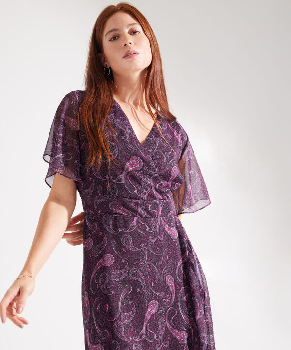 Vestido Estampado Con Boleros