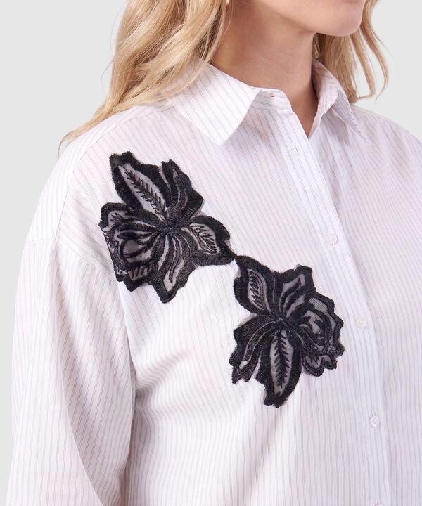 Camisa Manga Larga De Botones Mujer