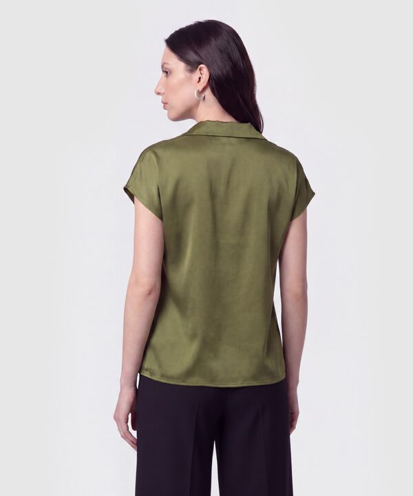 Blusa Camisera Sin Botones Para Mujer
