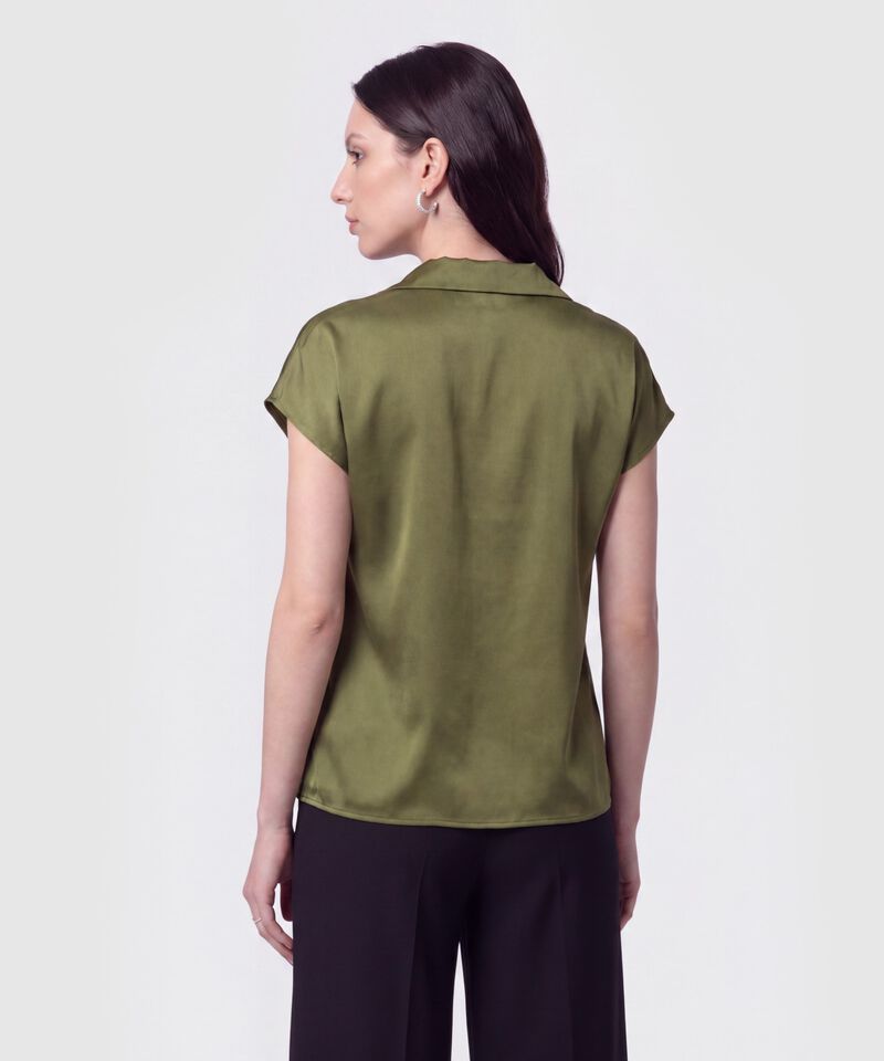 Blusa Camisera Sin Botones Para Mujer