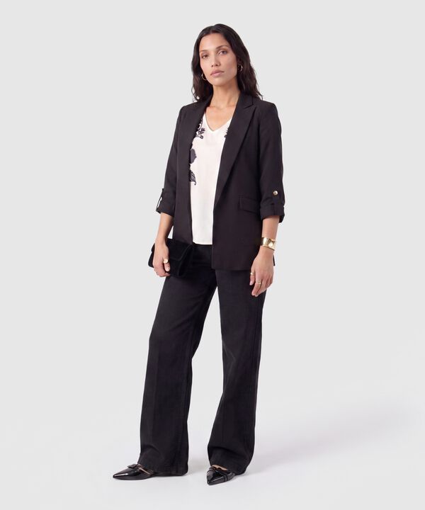 Blazer Casual Manga Larga Mujer