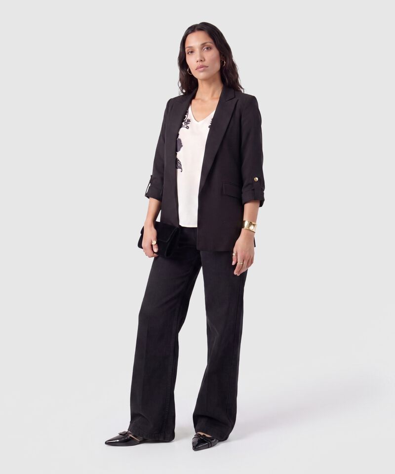 Blazer Casual Manga Larga Mujer