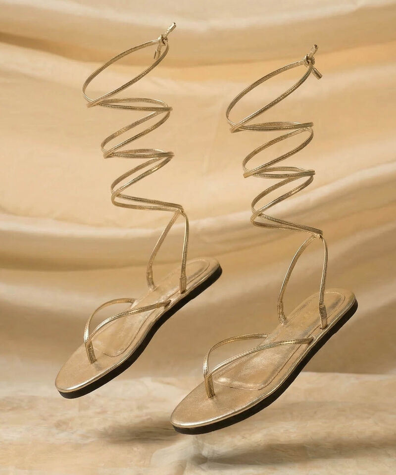 Sandalias De Amarre Tipo Romano Para Mujer