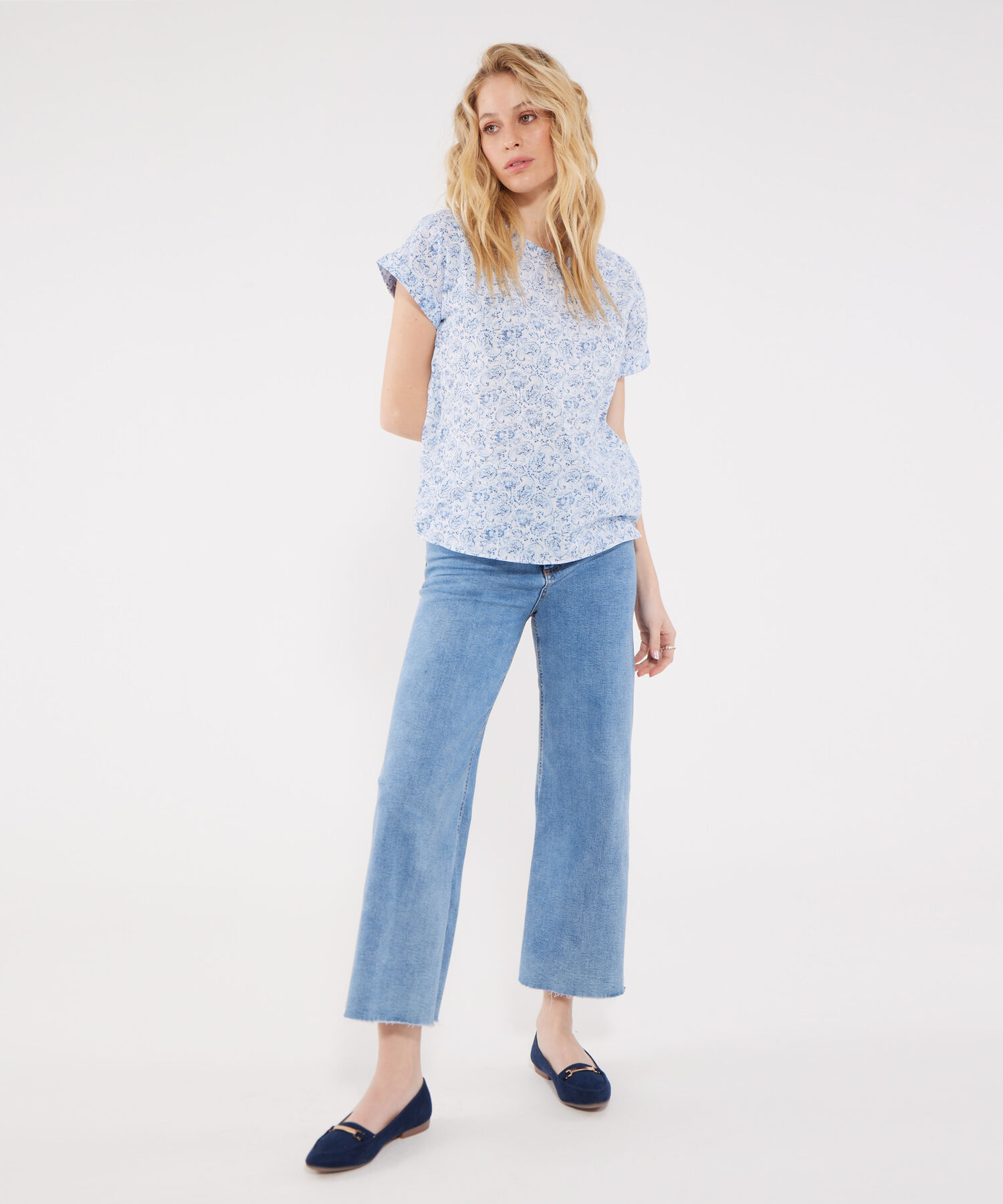 Blusa Manga Corta Estampada