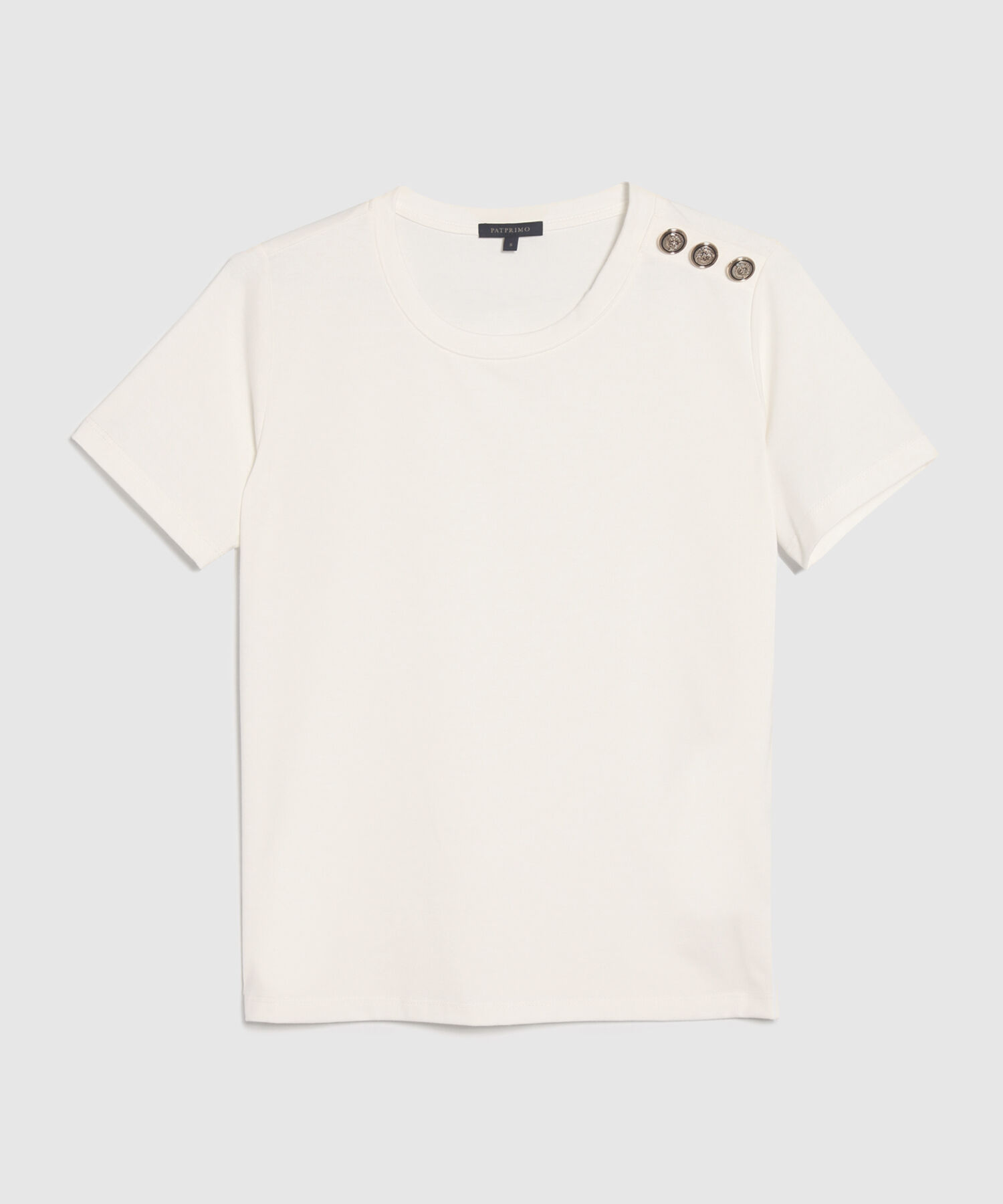 Camiseta Manga Corta Con Botones