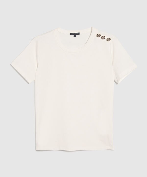 Camiseta Manga Corta Con Botones