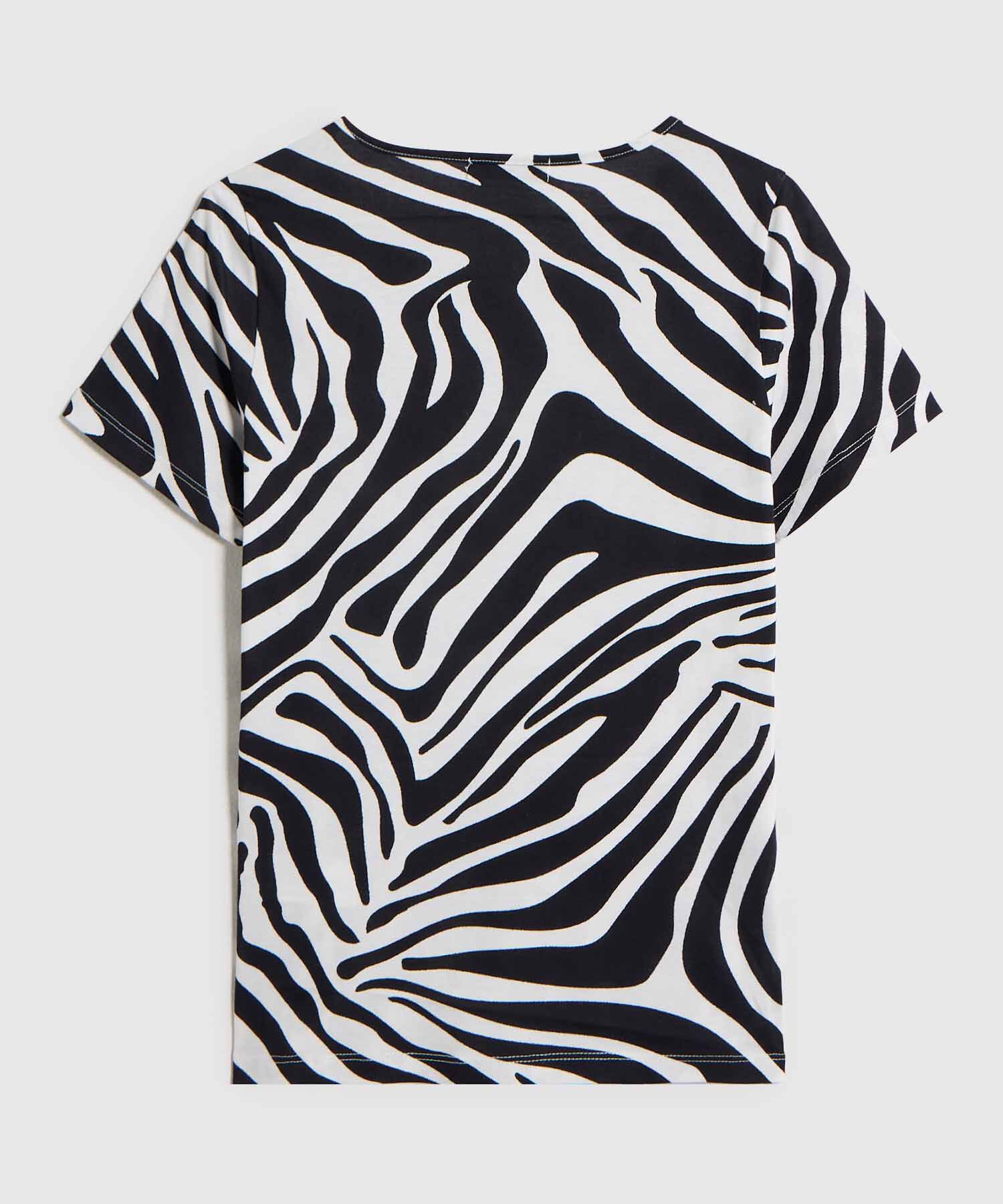 Camiseta Estampada de Corte Recto para Mujer