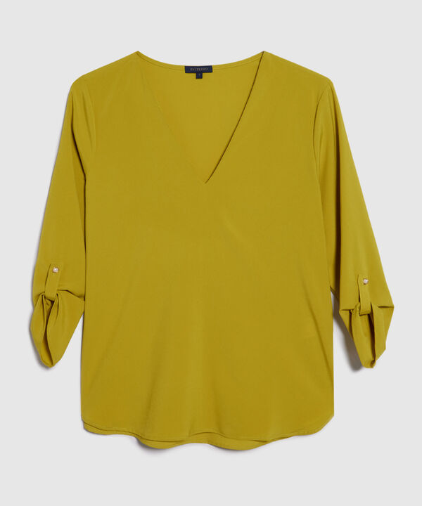 Blusa Manga ¾ con Escote en V image number null