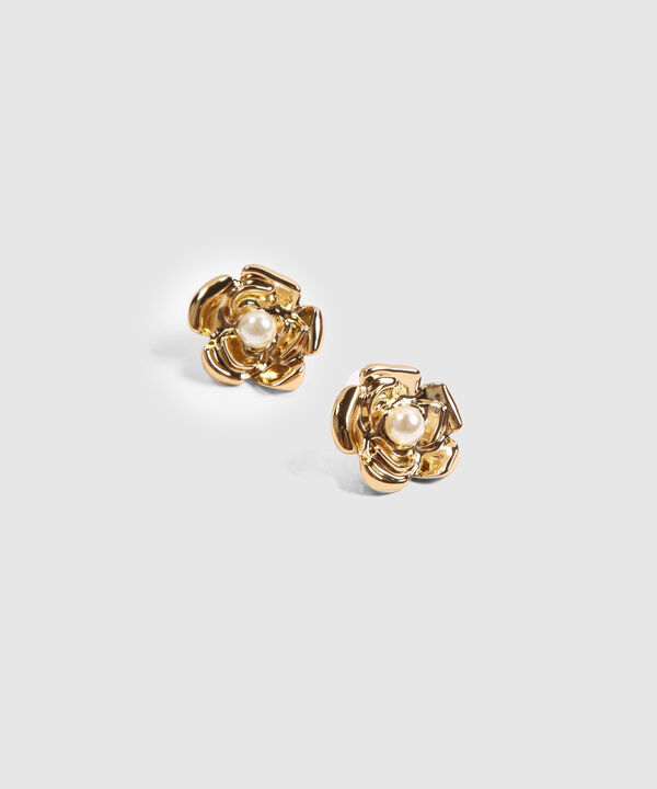 Aretes Forma de Flor Dorados image number null