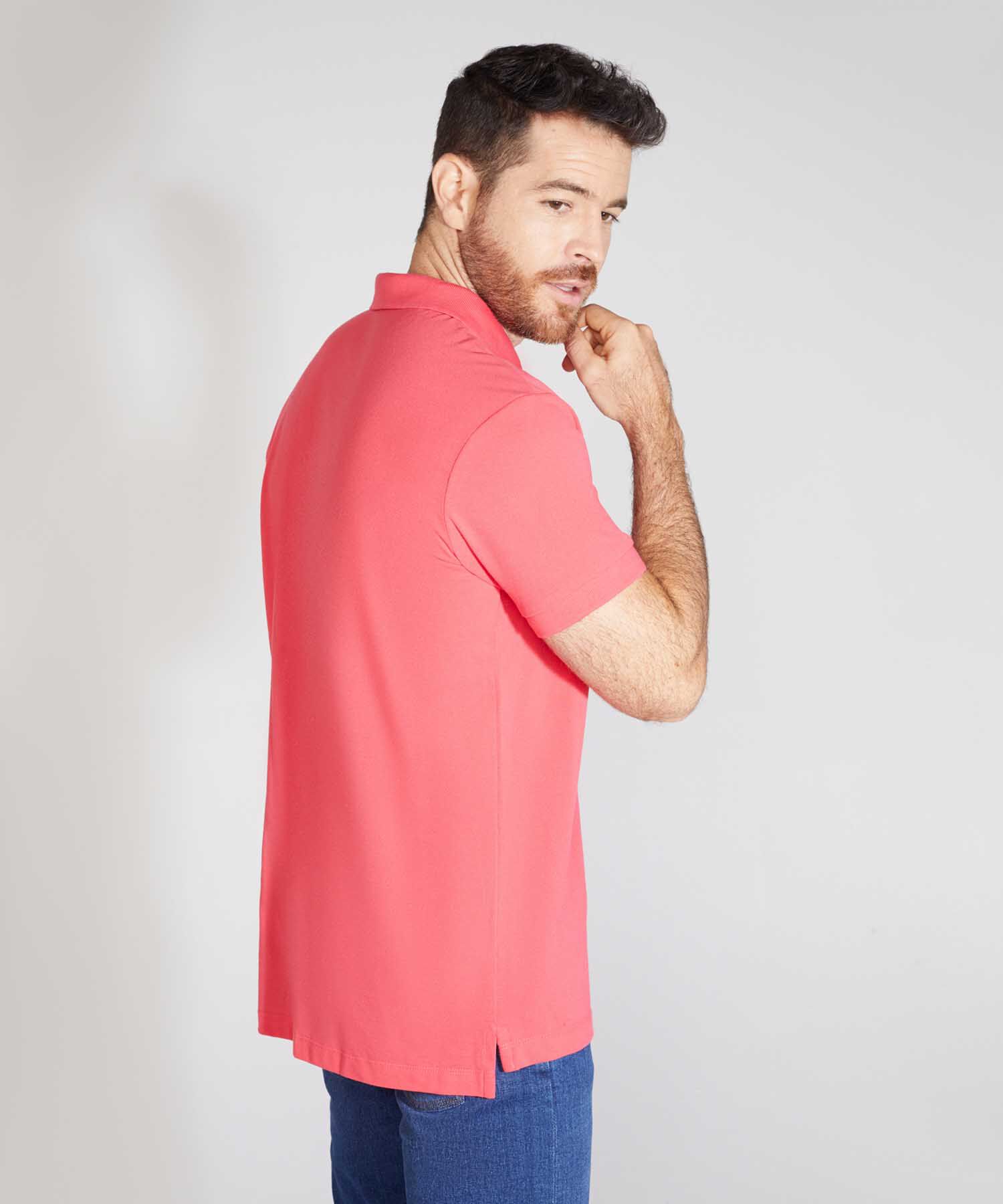 Polo Tejido Unicolor Cuello Y Puños Tejidos,Sin Bolsillo Con Hiladillo.