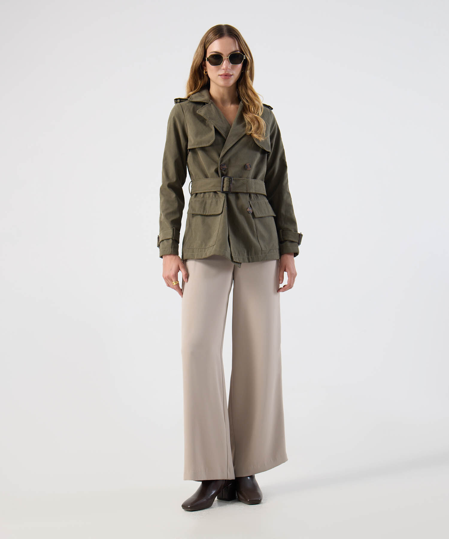 Pantal&oacute;n Ancho B&aacute;sico Elegante Para Mujer