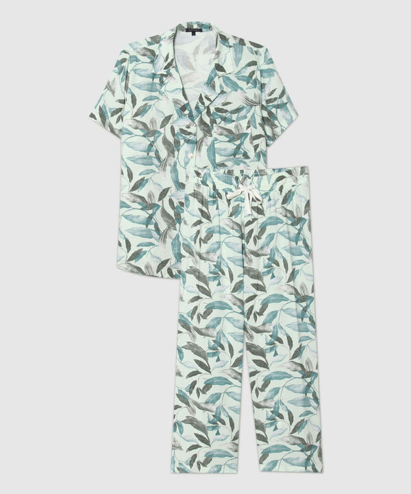 Pijama Camisa Resort Y Pantalón
