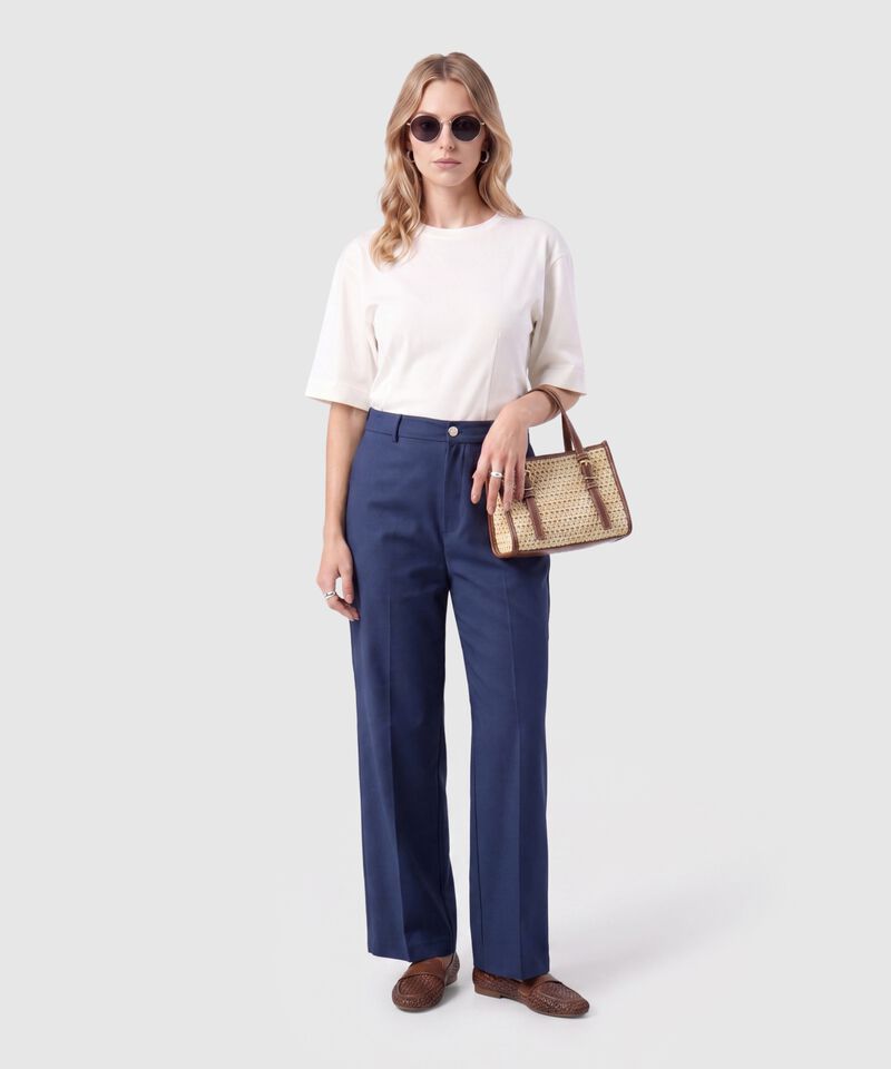 Pantal&oacute;n Straight Unicolor Para Mujer