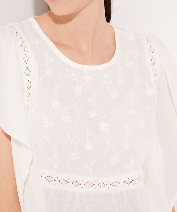 Blusa Manga Sisa Con Arandela