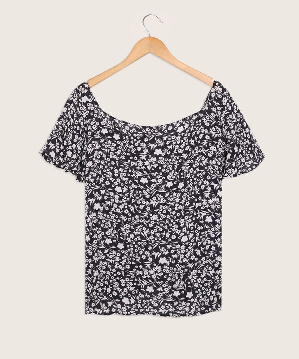 Blusa Estampada Manga Corta