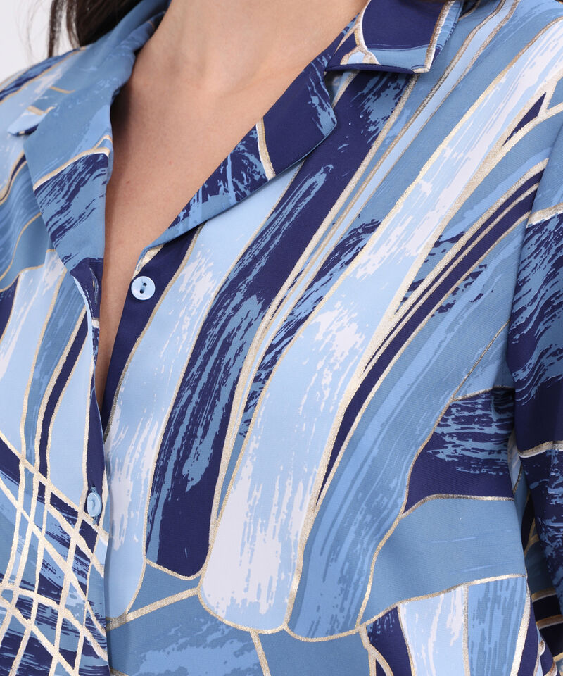 Camisa Cuello Resort Estampada