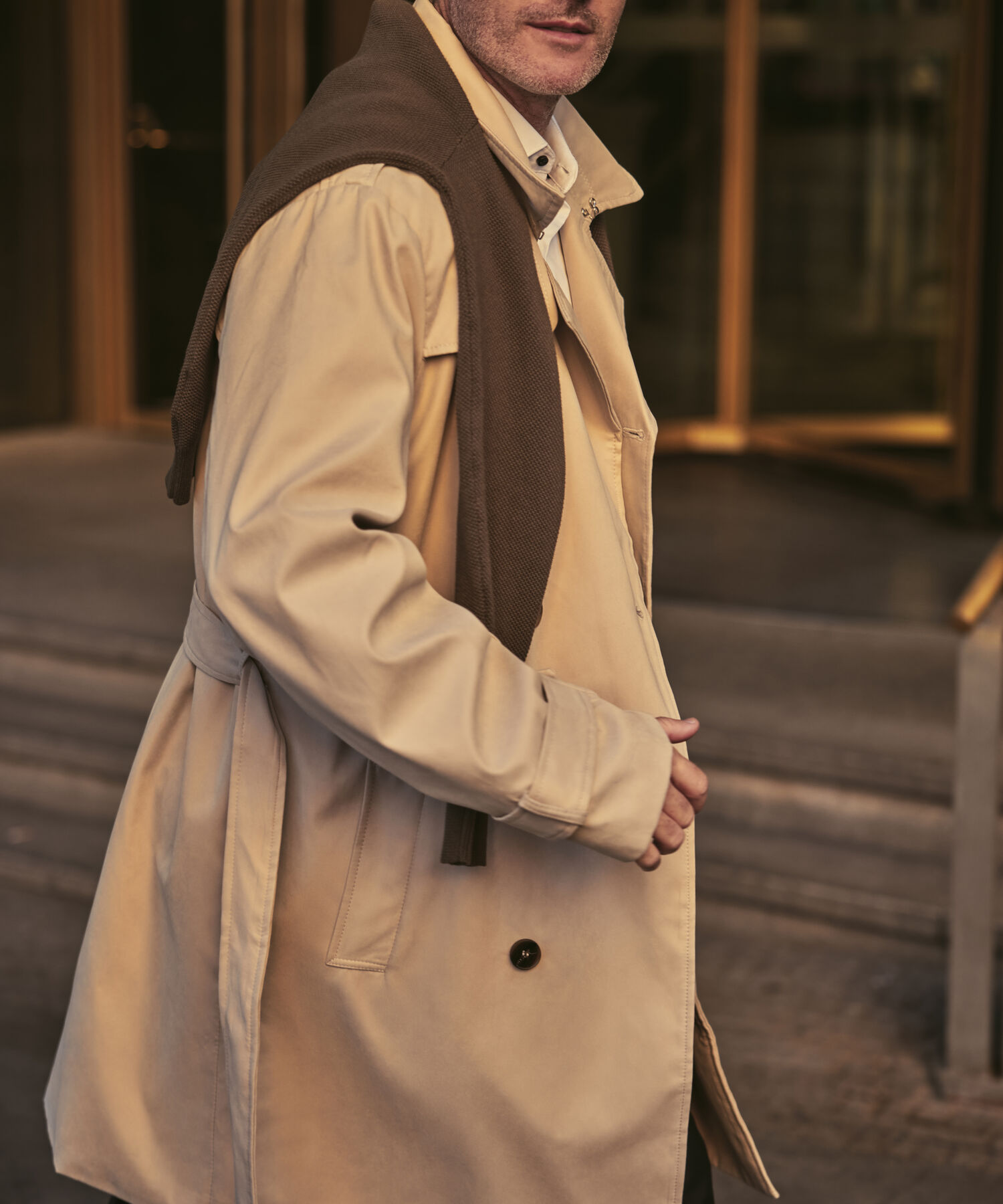 Chaqueta Trench Coat Unicolor
