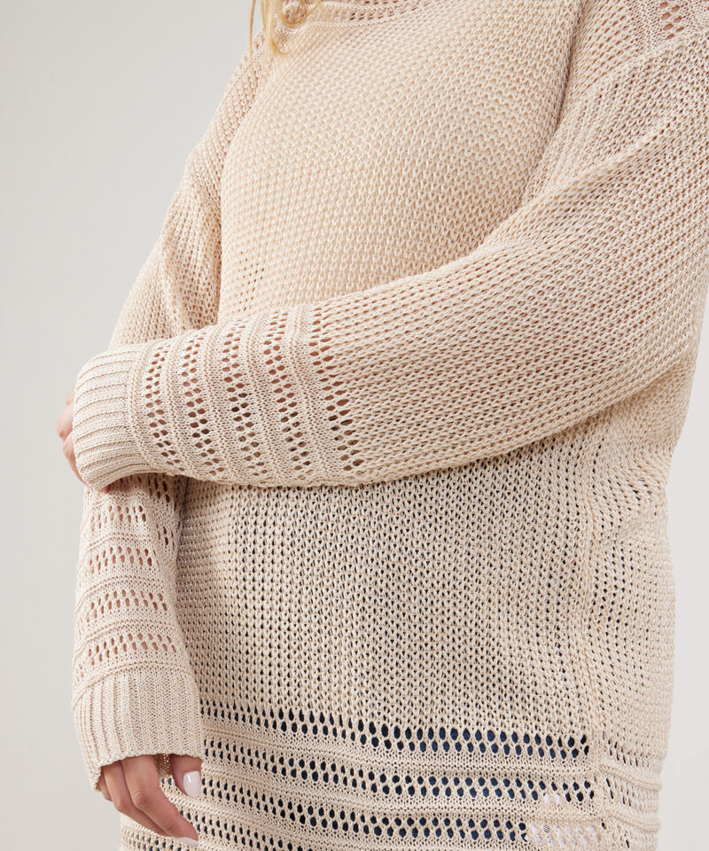 Saco Manga Larga Con Textura Escote Ojal