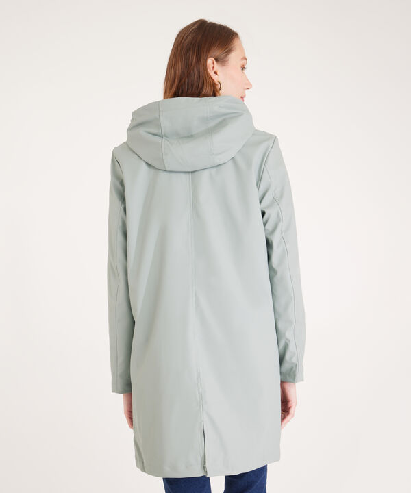 Parka Impermeable Con Capucha Para Mujer