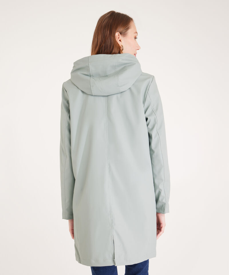 Parka Impermeable Con Capucha Para Mujer