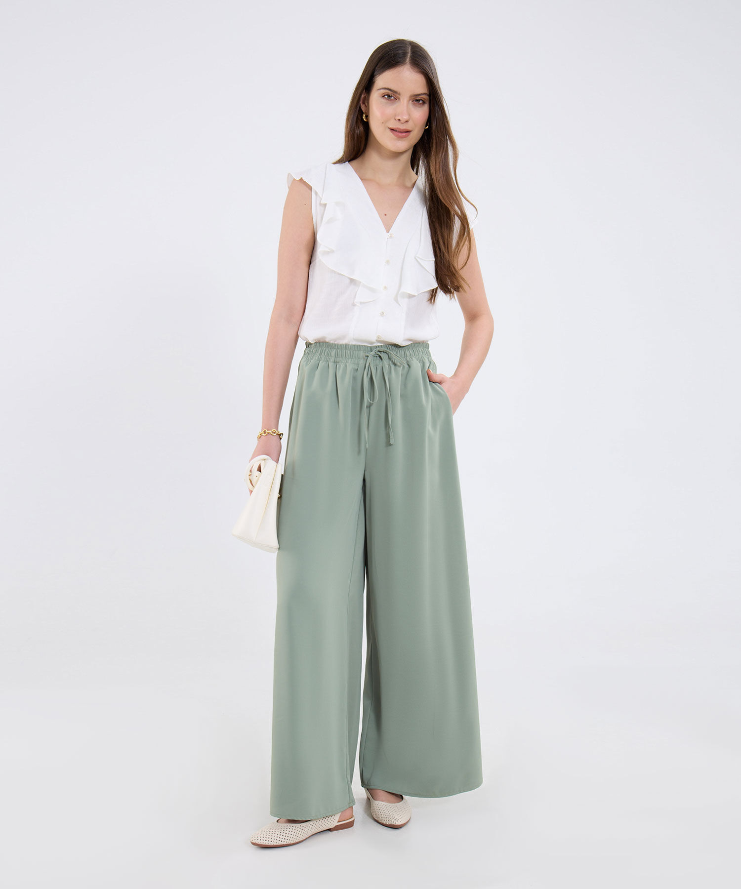Blusa Unicolor Con Boleros