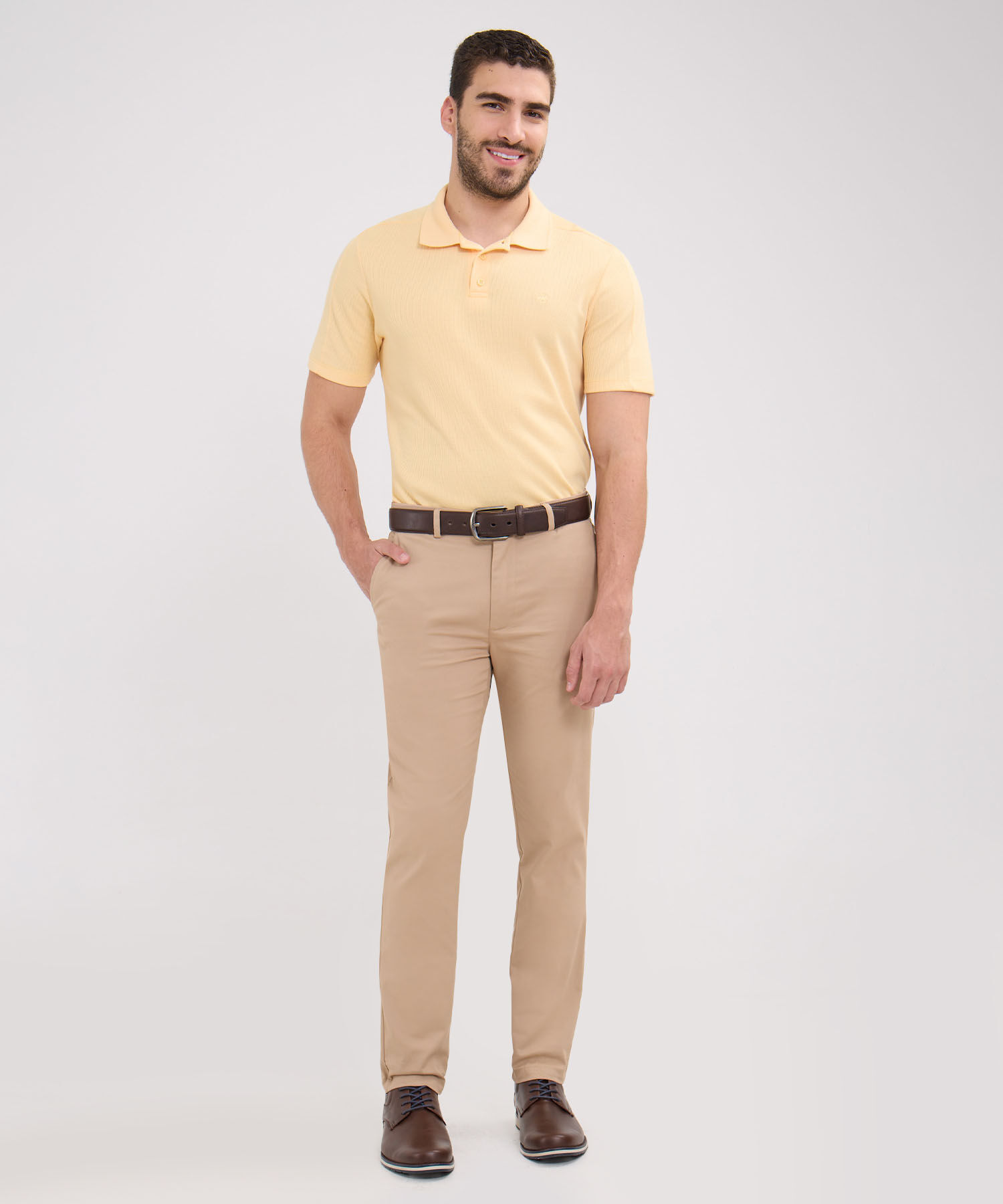 Polo Unicolor Textura, Cuello Tejido Sin Bolsillo