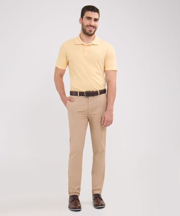 Polo Unicolor Textura, Cuello Tejido Sin Bolsillo image number null