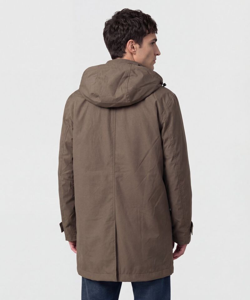 Chaqueta Tipo Parka Con Capucha Para Hombre