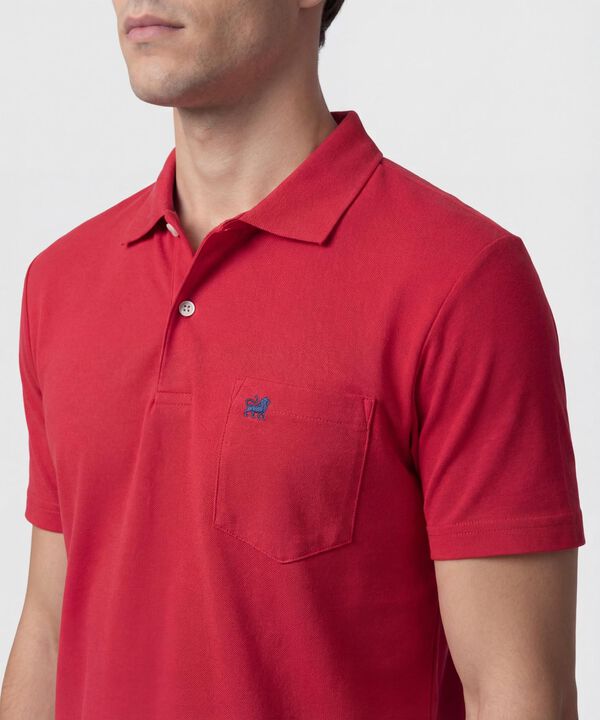 Polo Unicolor Con Bolsillo 