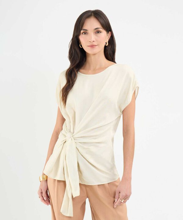 Blusa Estampada con Anudado image number null