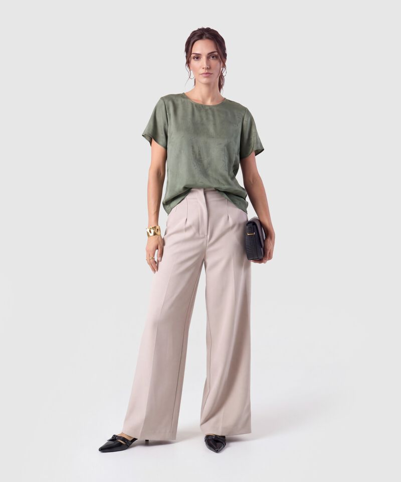Blusa Cuello Redondo Para Mujer