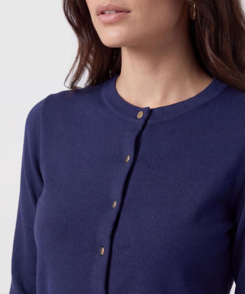 C&aacute;rdigan Cl&aacute;sico Cuello Redondo Mujer