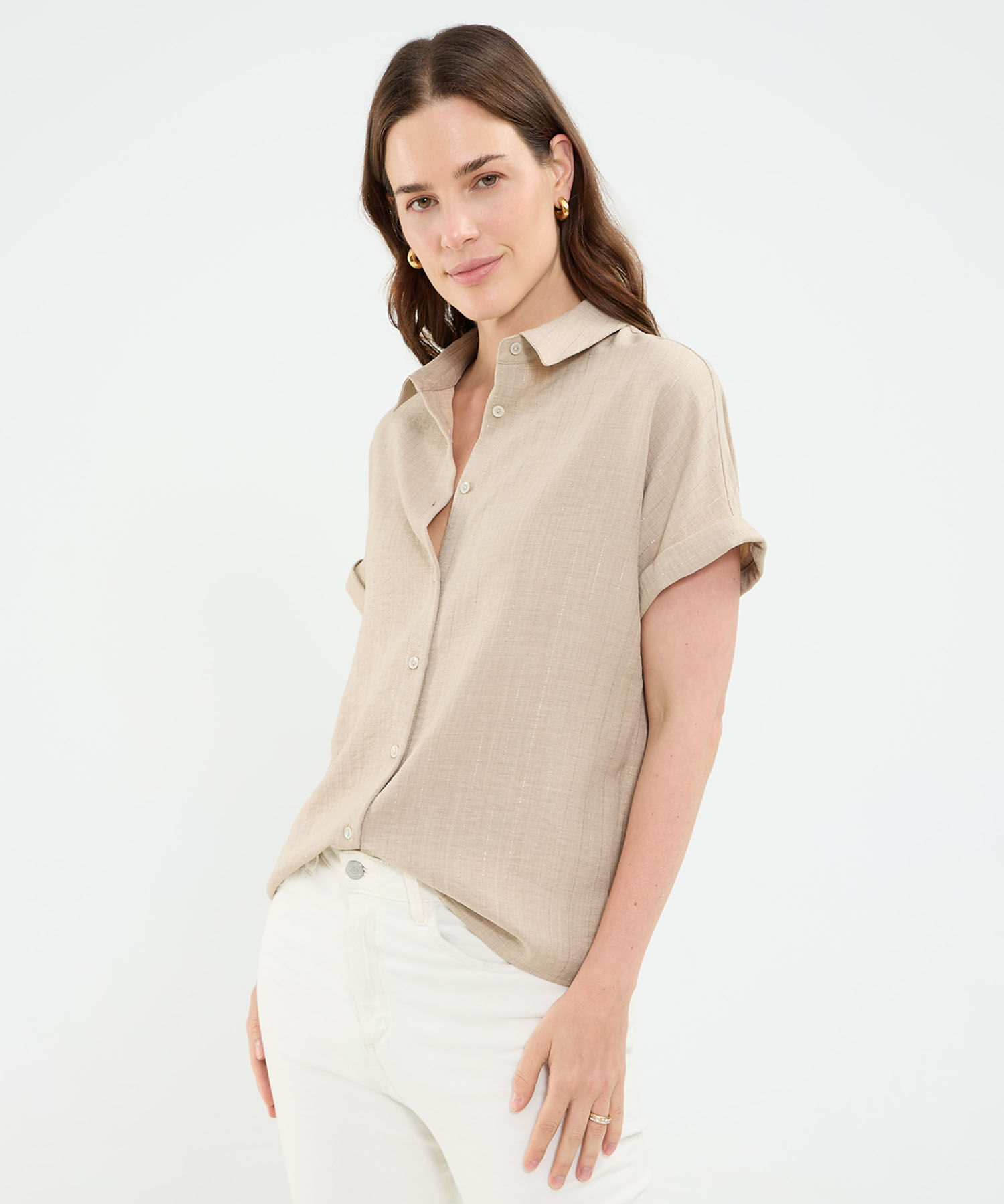 Camisa manga corta para mujer