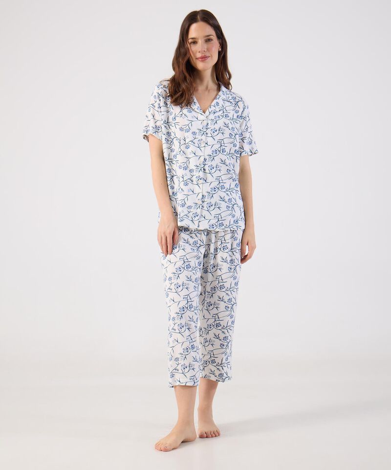Pijama Corta Estampada Para Mujer