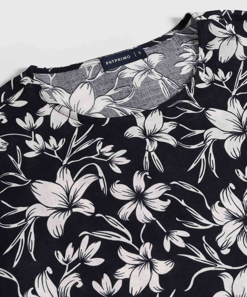 Blusa Estampada Cuello Redondo 