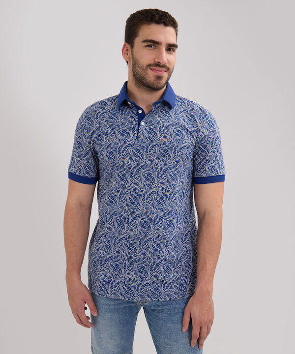 Polo Estampada, Cuello Máquina Con Puños Tejidos image number null