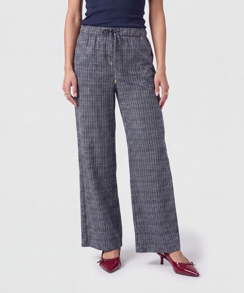 Pantal&oacute;n De Bota Ancha Con Cord&oacute;n Para Mujer