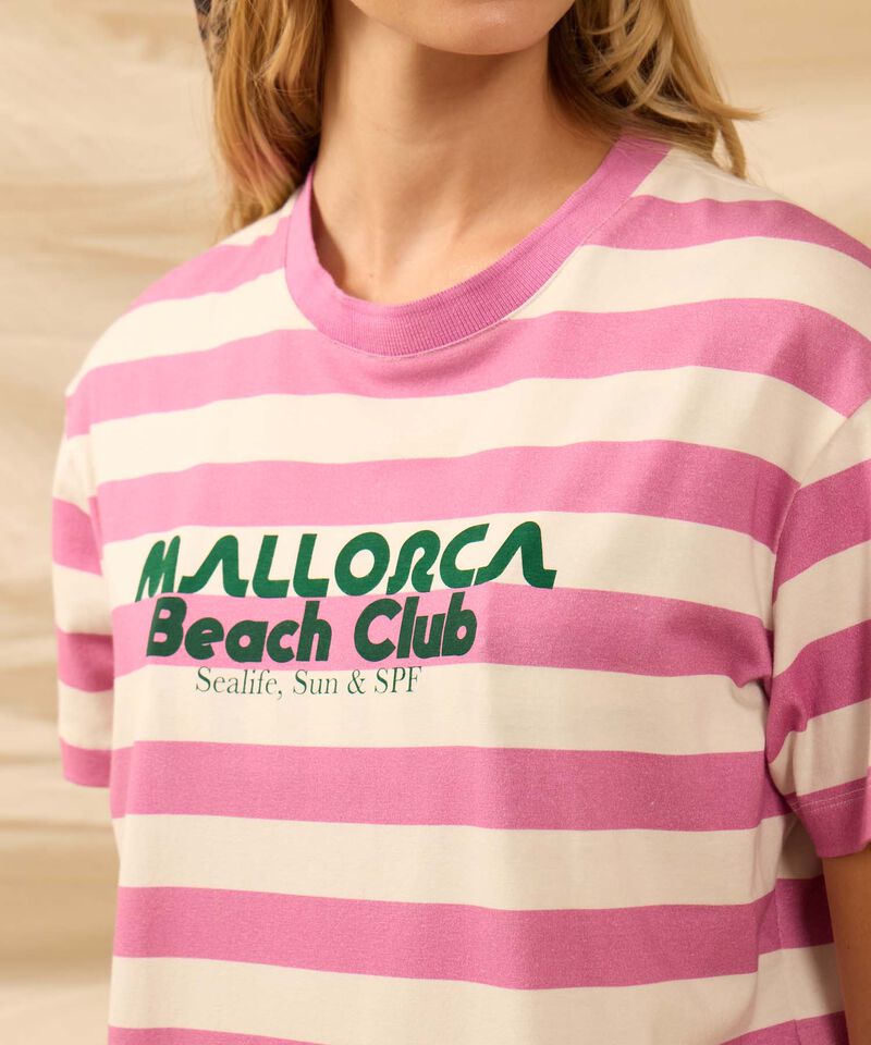 Camiseta Cuello Redondo De Hombro Ca&iacute;do Mujer