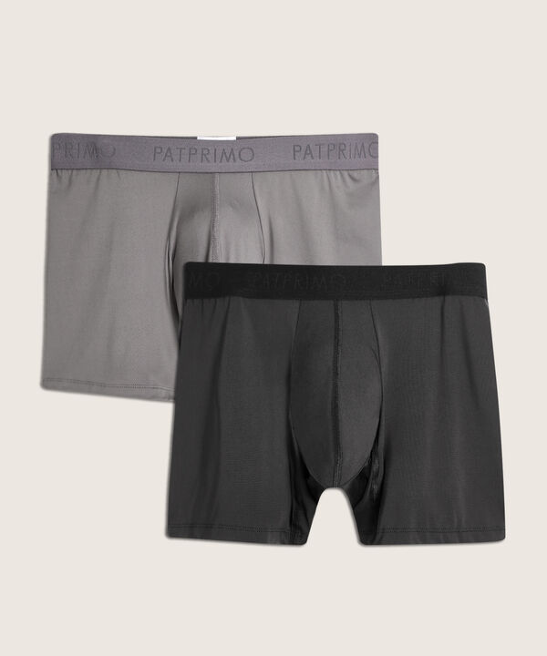 Combo Pantaloncillo X 2 Boxer Medio Microfibra Paq X2 Unicolores Igual Vte image number null