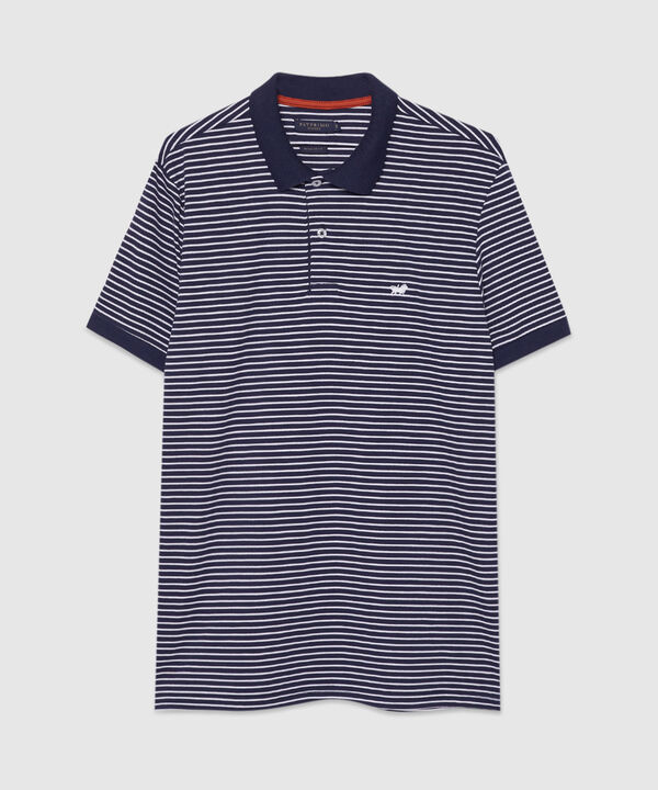 Polo Cuello Tejido Preteñido Bicolor Continuo