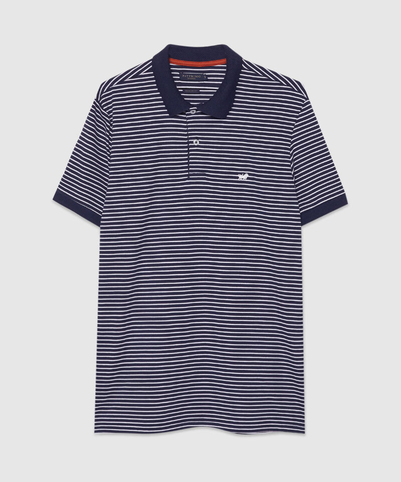 Polo Cuello Tejido Preteñido Bicolor Continuo