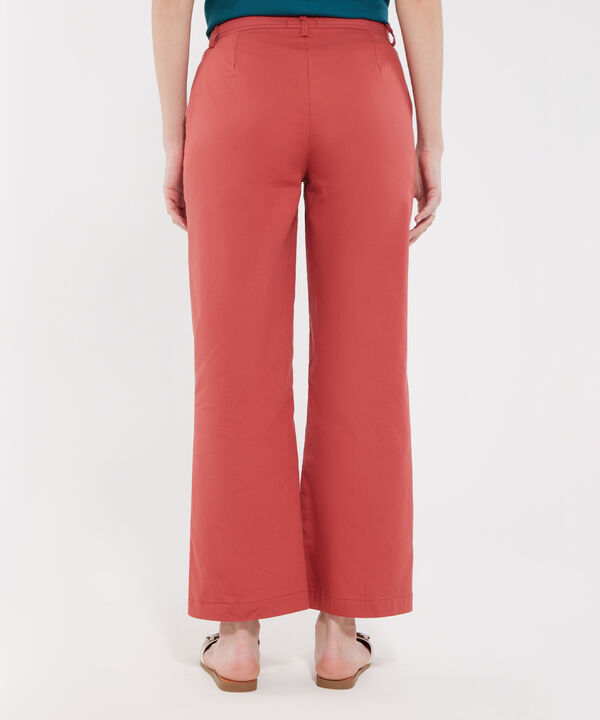 Pantalón Moda Unicolor Con Bolsillos Diagonales