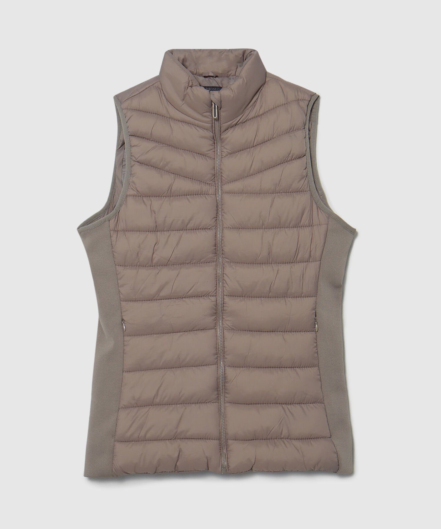 Chaleco Acolchado con Bolsillos en Rib